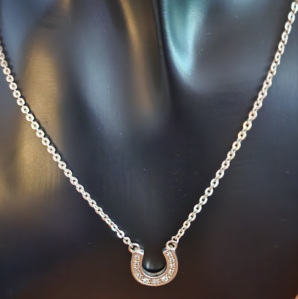 Sterling silver and lucky horseshoe necklace